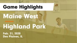Maine West  vs Highland Park  Game Highlights - Feb. 21, 2020