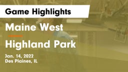 Maine West  vs Highland Park  Game Highlights - Jan. 14, 2022
