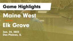 Maine West  vs Elk Grove  Game Highlights - Jan. 24, 2023