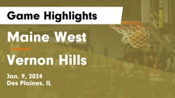 Maine West  vs Vernon Hills  Game Highlights - Jan. 9, 2024