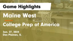 Maine West  vs College Prep of America Game Highlights - Jan. 27, 2024
