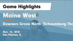Maine West  vs Downers Grove North (Schaumburg Thanksgiving Tournament) Game Highlights - Nov. 13, 2018