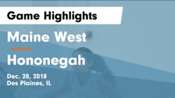 Maine West  vs Hononegah  Game Highlights - Dec. 28, 2018