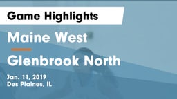 Maine West  vs Glenbrook North  Game Highlights - Jan. 11, 2019