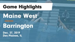 Maine West  vs Barrington  Game Highlights - Dec. 27, 2019