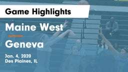 Maine West  vs Geneva  Game Highlights - Jan. 4, 2020