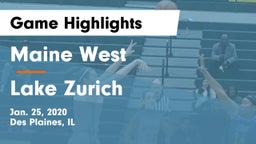 Maine West  vs Lake Zurich  Game Highlights - Jan. 25, 2020