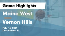 Maine West  vs Vernon Hills  Game Highlights - Feb. 13, 2021