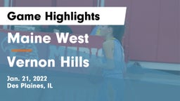 Maine West  vs Vernon Hills  Game Highlights - Jan. 21, 2022