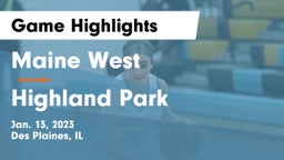 Maine West  vs Highland Park  Game Highlights - Jan. 13, 2023