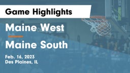 Maine West  vs Maine South  Game Highlights - Feb. 16, 2023