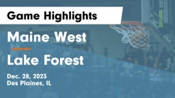 Maine West  vs Lake Forest  Game Highlights - Dec. 28, 2023