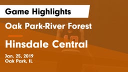 Oak Park-River Forest  vs Hinsdale Central  Game Highlights - Jan. 25, 2019