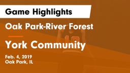 Oak Park-River Forest  vs York Community  Game Highlights - Feb. 4, 2019