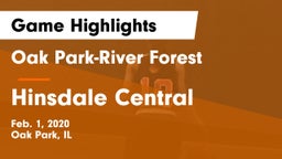 Oak Park-River Forest  vs Hinsdale Central  Game Highlights - Feb. 1, 2020