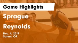 Sprague  vs Reynolds  Game Highlights - Dec. 4, 2019