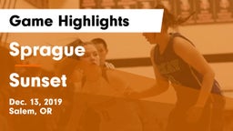 Sprague  vs Sunset  Game Highlights - Dec. 13, 2019