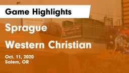 Sprague  vs Western Christian Game Highlights - Oct. 11, 2020