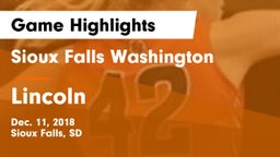 Sioux Falls Washington  vs Lincoln  Game Highlights - Dec. 11, 2018