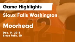 Sioux Falls Washington  vs Moorhead  Game Highlights - Dec. 14, 2018