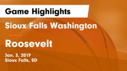 Sioux Falls Washington  vs Roosevelt  Game Highlights - Jan. 3, 2019
