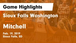 Sioux Falls Washington  vs Mitchell  Game Highlights - Feb. 19, 2019
