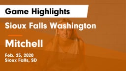 Sioux Falls Washington  vs Mitchell  Game Highlights - Feb. 25, 2020