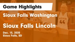 Sioux Falls Washington  vs Sioux Falls Lincoln  Game Highlights - Dec. 15, 2020