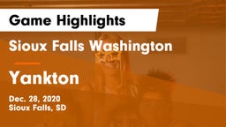 Sioux Falls Washington  vs Yankton  Game Highlights - Dec. 28, 2020
