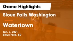 Sioux Falls Washington  vs Watertown  Game Highlights - Jan. 7, 2021
