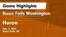 Sioux Falls Washington  vs Huron  Game Highlights - Feb. 2, 2021