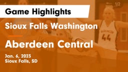 Sioux Falls Washington  vs Aberdeen Central  Game Highlights - Jan. 6, 2023