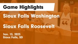 Sioux Falls Washington  vs Sioux Falls Roosevelt  Game Highlights - Jan. 13, 2023