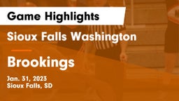 Sioux Falls Washington  vs Brookings  Game Highlights - Jan. 31, 2023