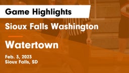 Sioux Falls Washington  vs Watertown  Game Highlights - Feb. 3, 2023