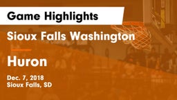 Sioux Falls Washington  vs Huron  Game Highlights - Dec. 7, 2018