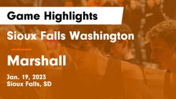 Sioux Falls Washington  vs Marshall  Game Highlights - Jan. 19, 2023