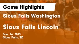 Sioux Falls Washington  vs Sioux Falls Lincoln  Game Highlights - Jan. 26, 2023