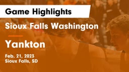 Sioux Falls Washington  vs Yankton  Game Highlights - Feb. 21, 2023