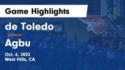 de Toledo  vs Agbu Game Highlights - Oct. 6, 2022