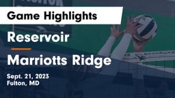 Reservoir  vs Marriotts Ridge  Game Highlights - Sept. 21, 2023
