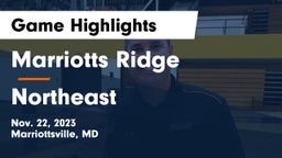 Marriotts Ridge  vs Northeast  Game Highlights - Nov. 22, 2023