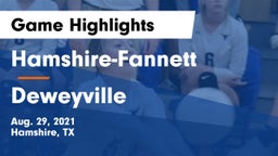 Hamshire-Fannett  vs Deweyville  Game Highlights - Aug. 29, 2021