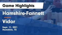 Hamshire-Fannett  vs Vidor  Game Highlights - Sept. 11, 2021