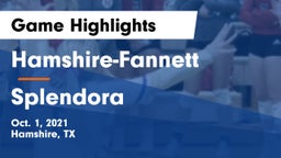 Hamshire-Fannett  vs Splendora  Game Highlights - Oct. 1, 2021