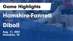 Hamshire-Fannett  vs Diboll  Game Highlights - Aug. 11, 2022