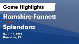 Hamshire-Fannett  vs Splendora  Game Highlights - Sept. 10, 2022