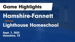 Hamshire-Fannett  vs Lighthouse Homeschool Game Highlights - Sept. 7, 2023