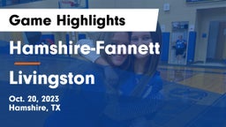 Hamshire-Fannett  vs Livingston Game Highlights - Oct. 20, 2023