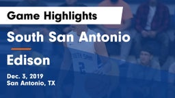 South San Antonio  vs Edison  Game Highlights - Dec. 3, 2019